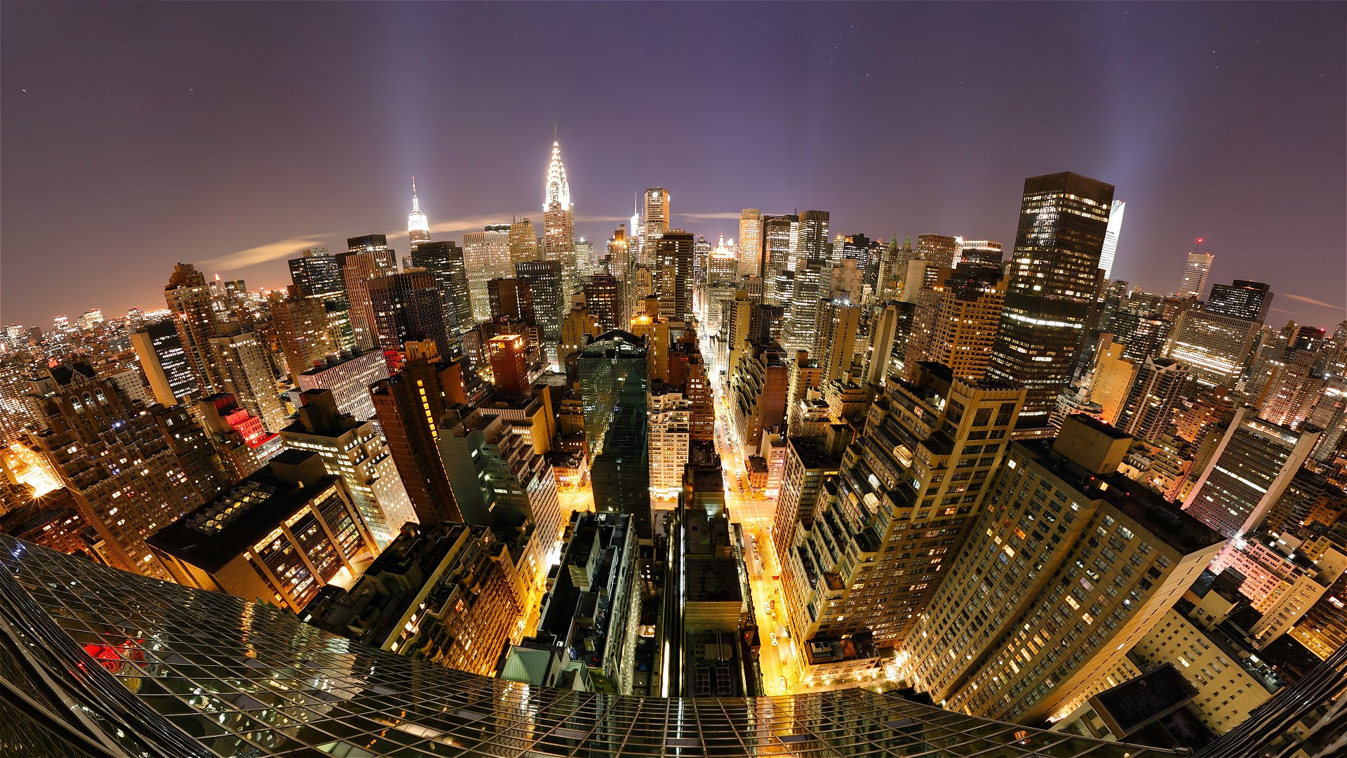 High Resolution New York Skyline at Night Wallpaper HD 20 City ...