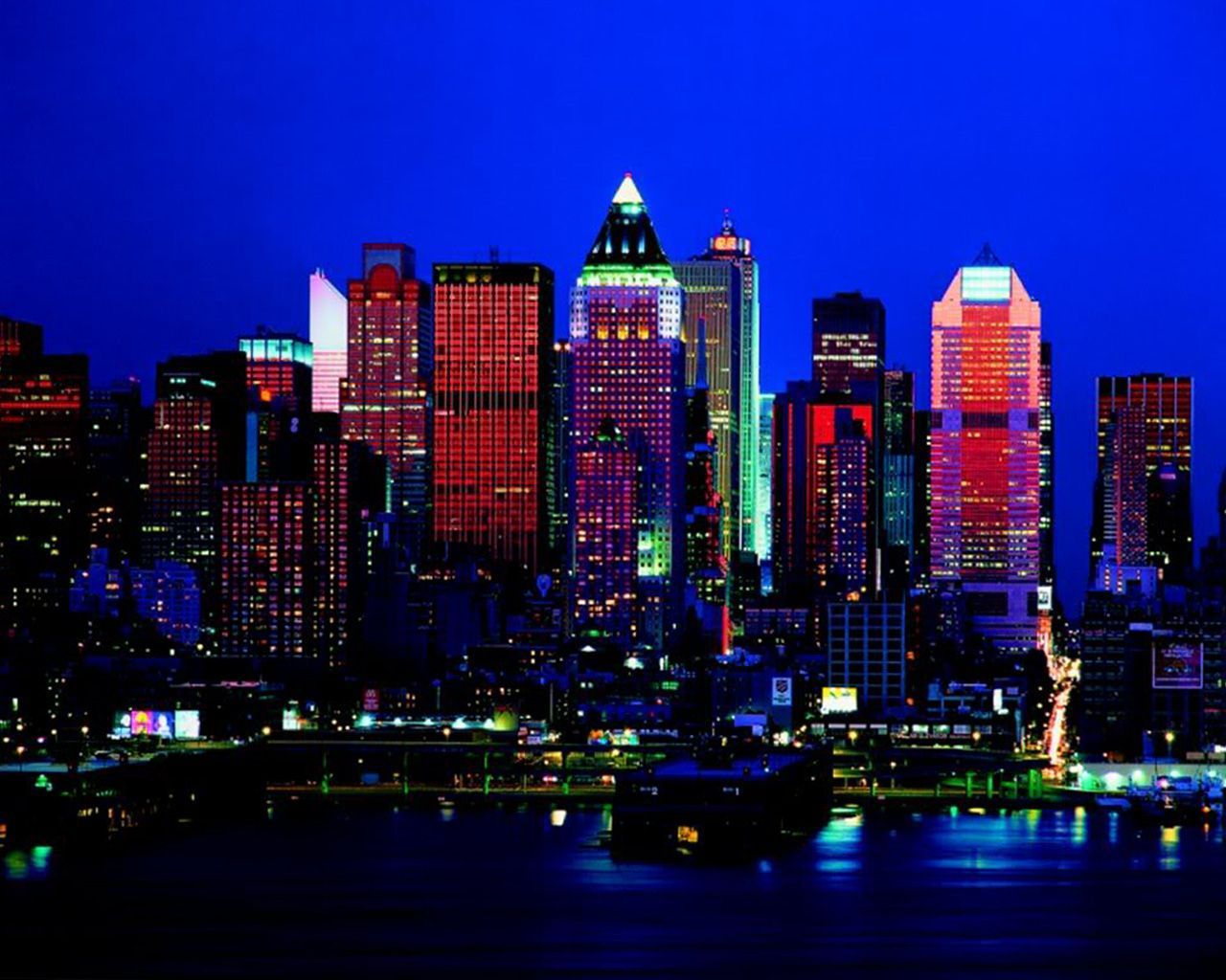 New York City At Night Skyline wallpaper