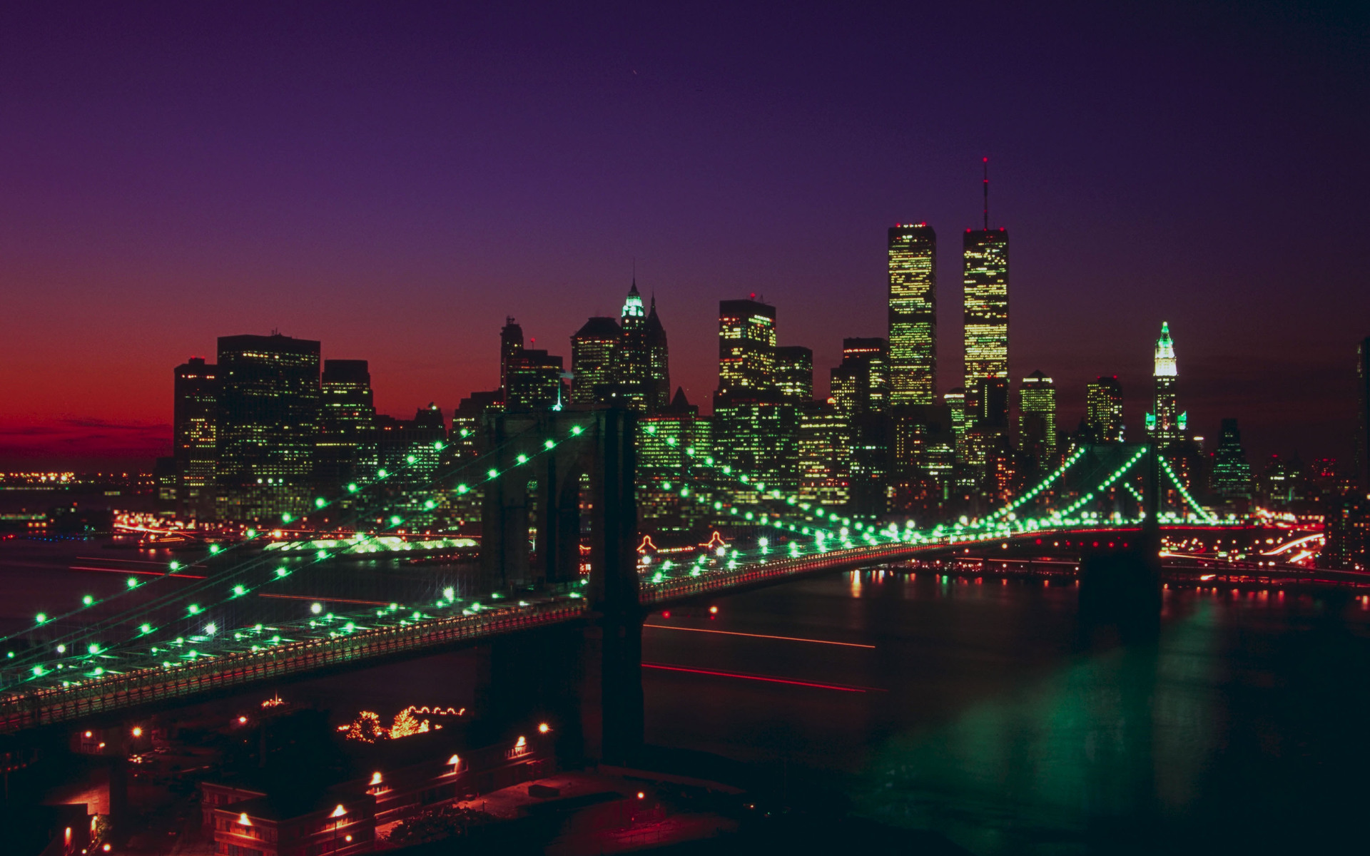 High Resolution New York Skyline at Night Wallpaper HD 3 City Full ...