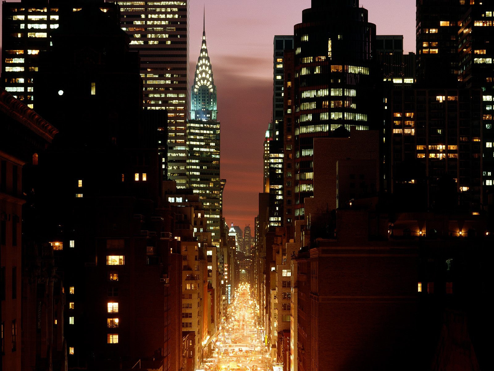New York Street Night wallpaper