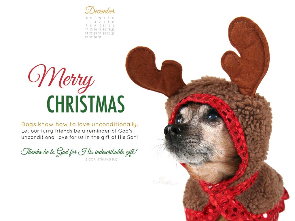 Christmas Dog Desktop Calendar Free Monthly Calendars Wallpaper ...