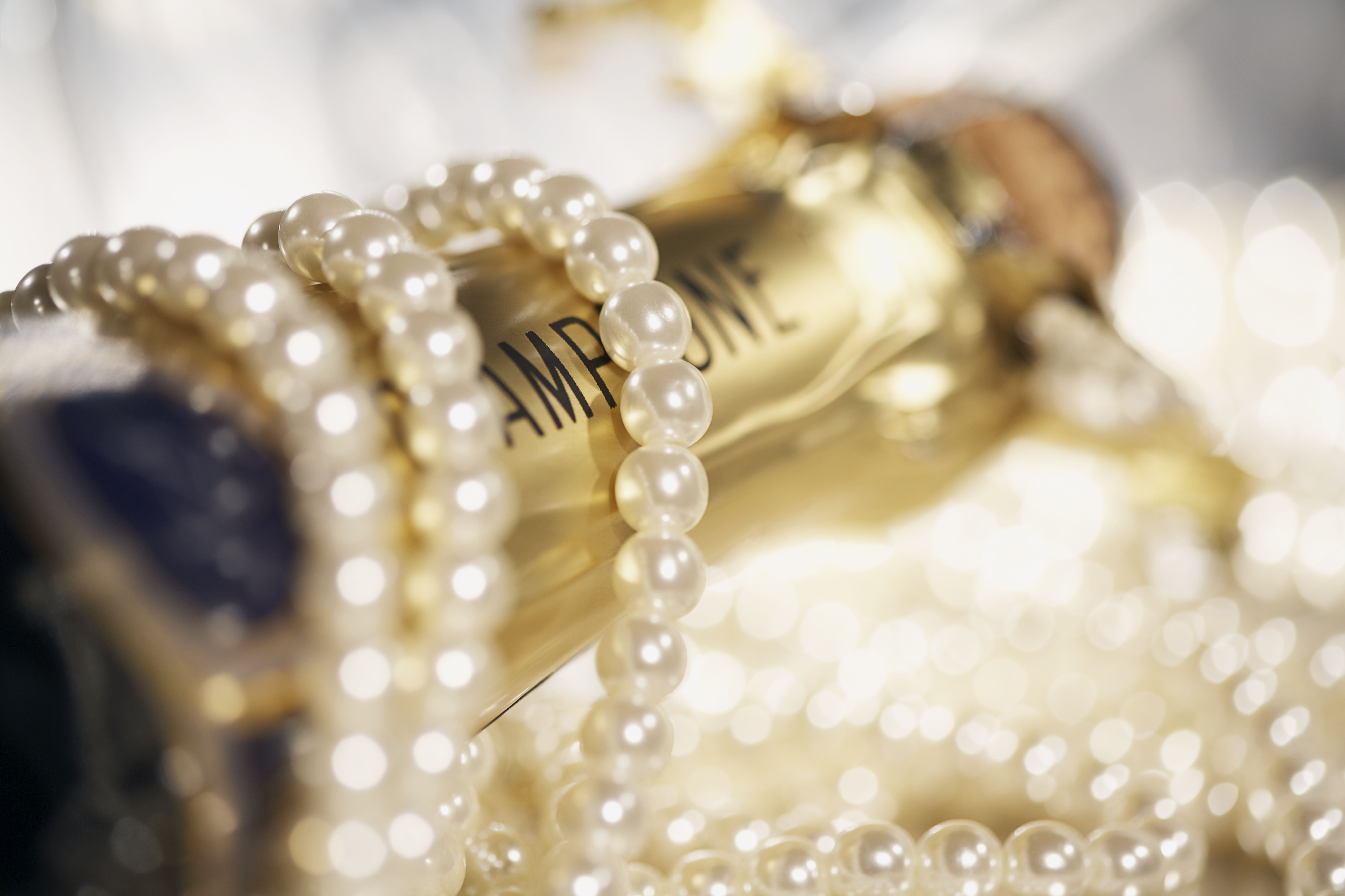 pearl, beads, Macro, bottle, champagne wallpapers and images ...