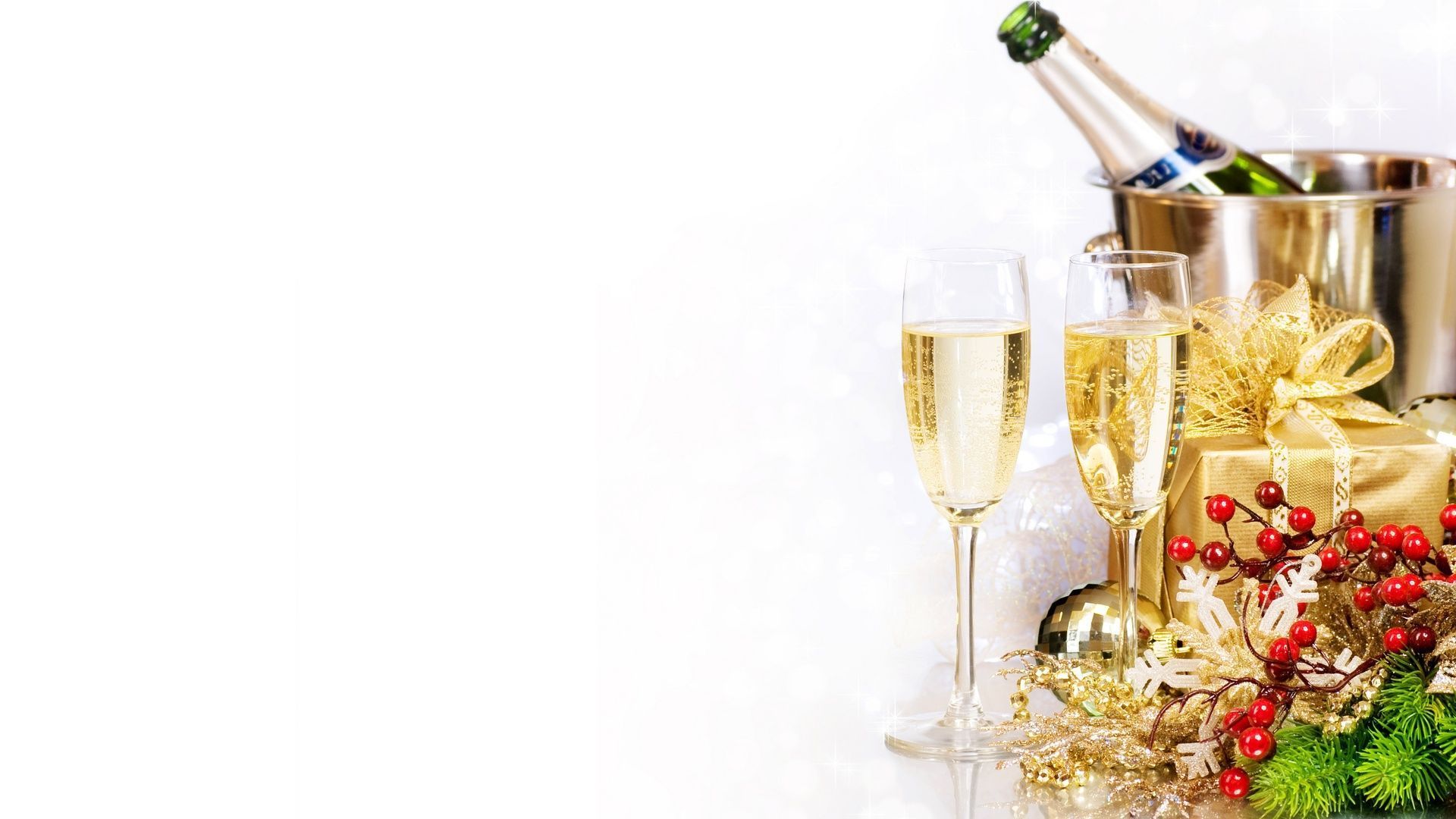 1920x1080 champagne, drink, bucket, bottle, tree, glasses ...