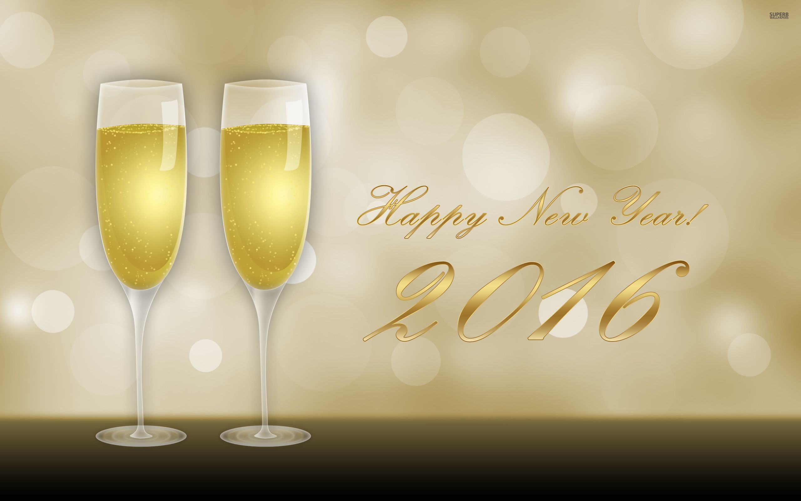 Champagne glasses on New Year's Eve wallpaper - Holiday wallpapers ...