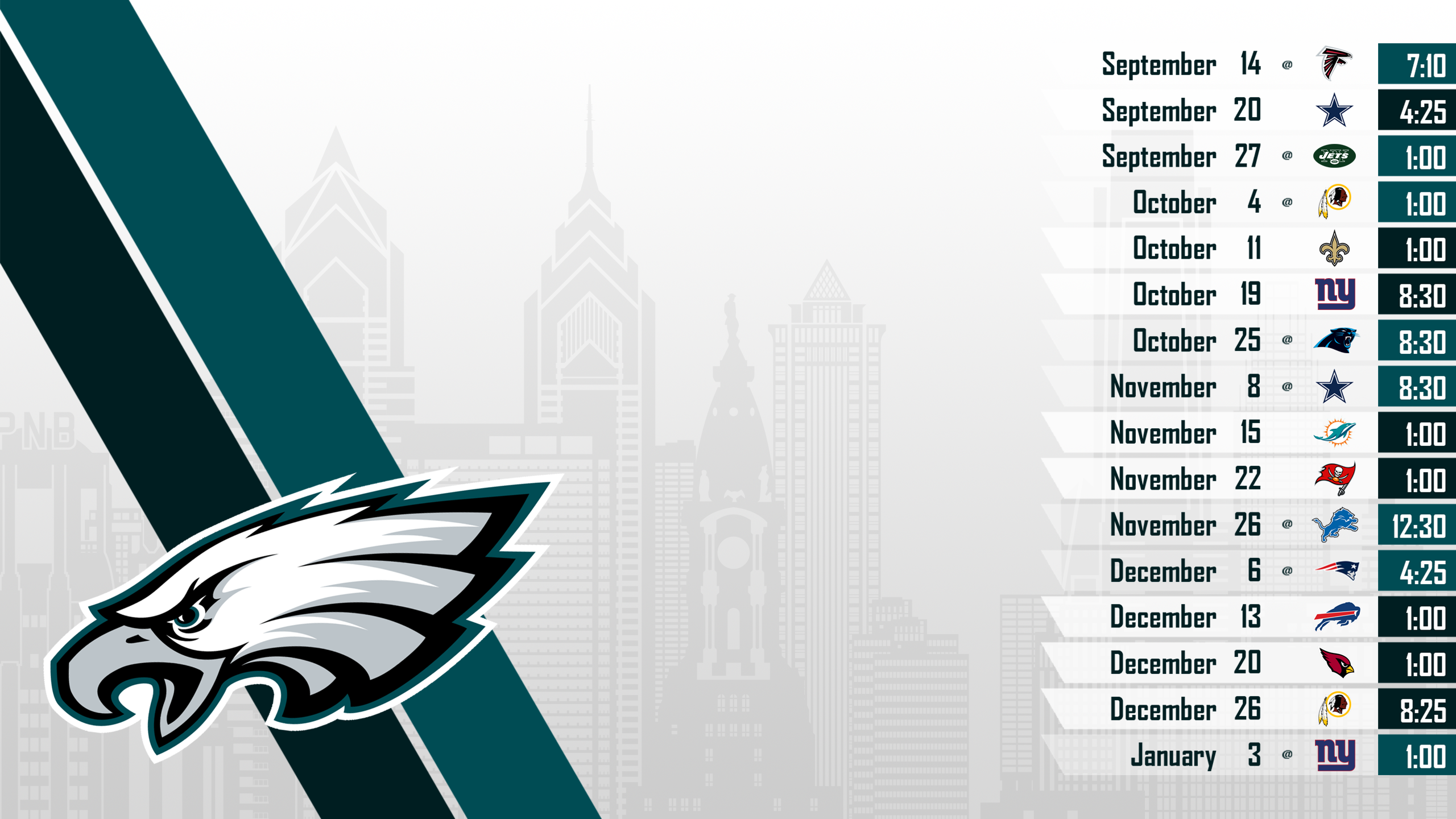 Evan J Graff Portfolio | Philadelphia Eagles Schedule Wallpapers
