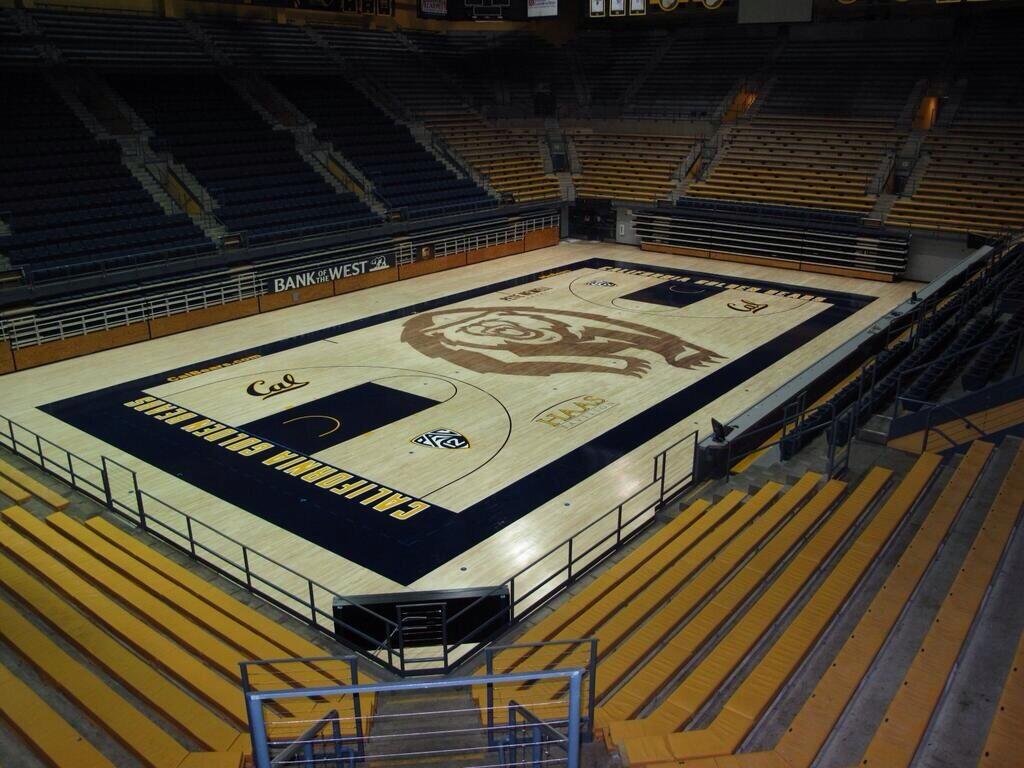 Heres A Photo Of Cals Basketball Court With Its New Bear Logo