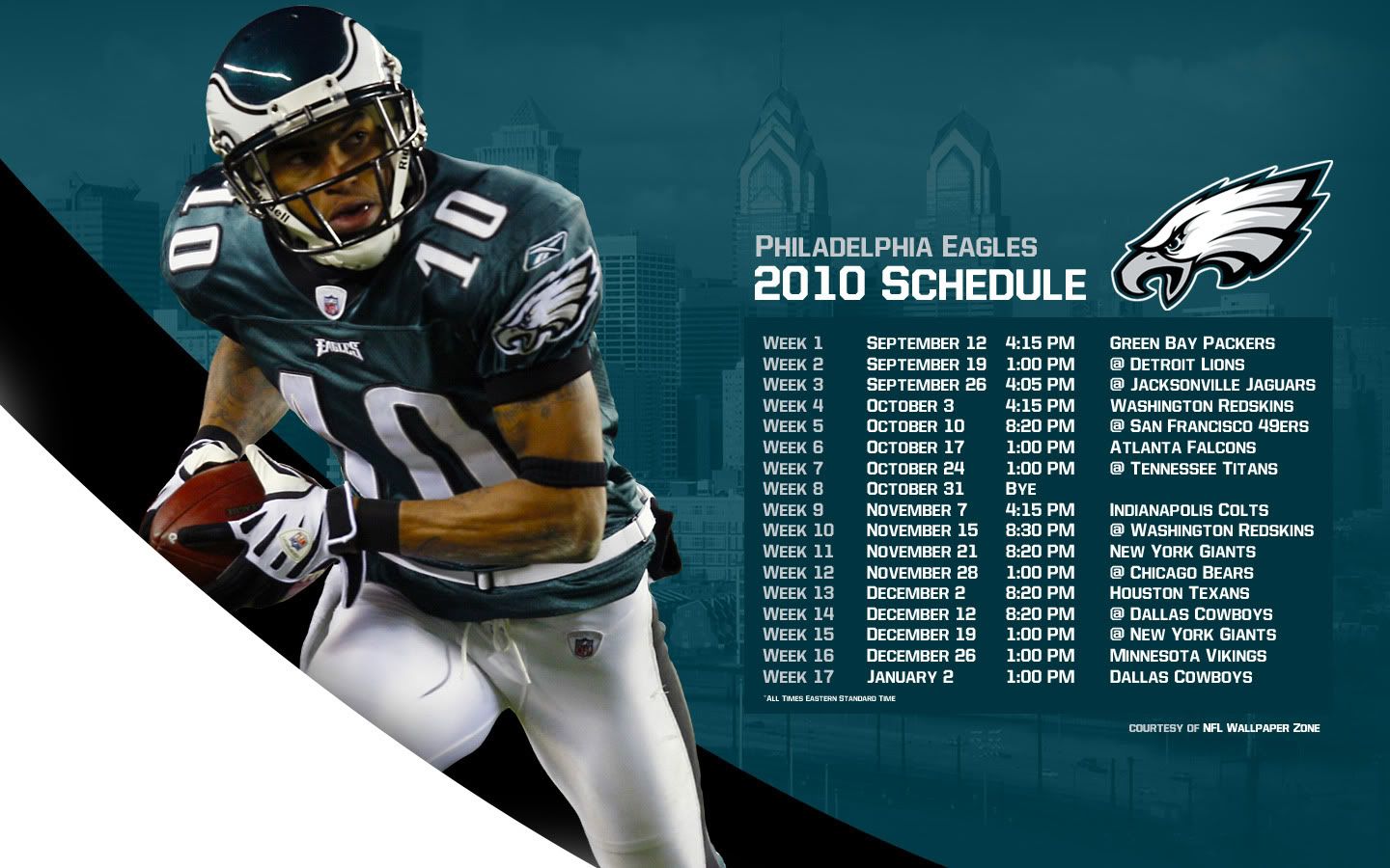 NFL Wallpaper Zone: Philadelphia Eagles 2010 Schedule Wallpaper ...