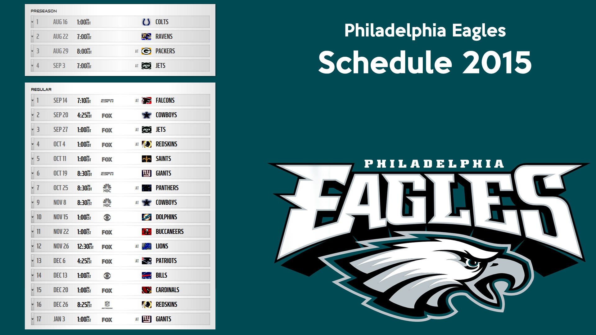 Philadelphia Eagles schedule 2015 wallpaper – Free full hd ...