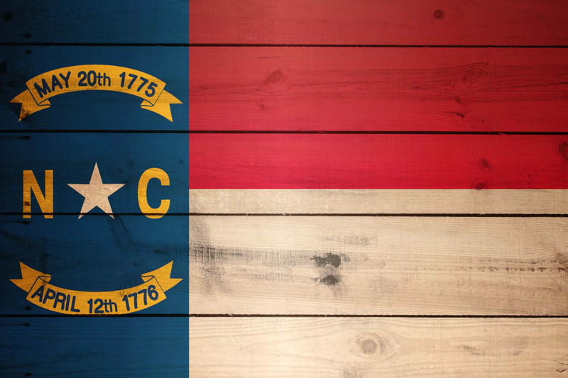 Flag of North Carolina - Wood Texture - Download it for free