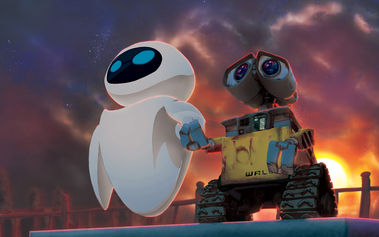 Download Download Wall E And Eve Holding Hands Wallpaper Photo ...