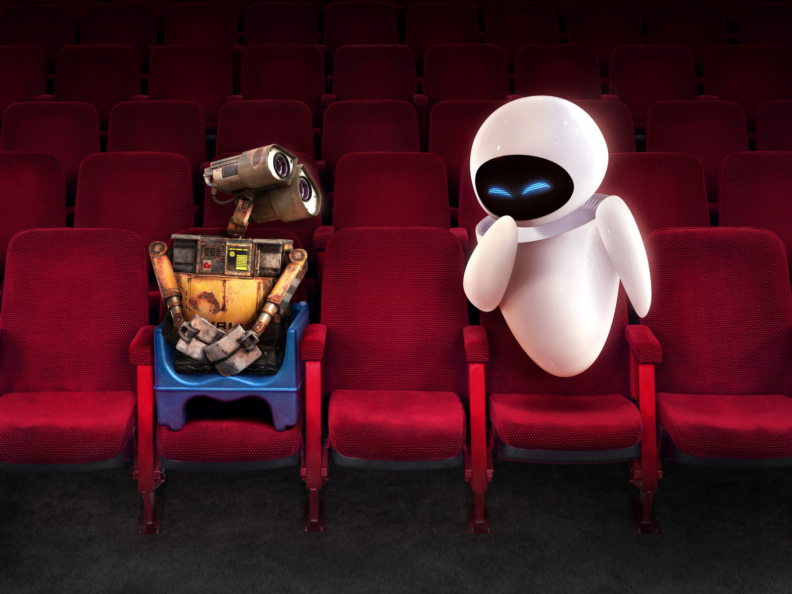 Wall E and EVE in Theater Wallpapers | HD Wallpapers