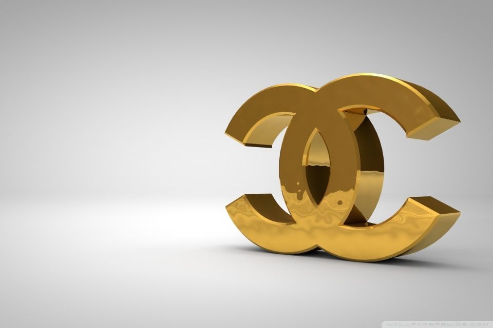 Chanel Logo Golden HD desktop wallpaper Widescreen High resolution