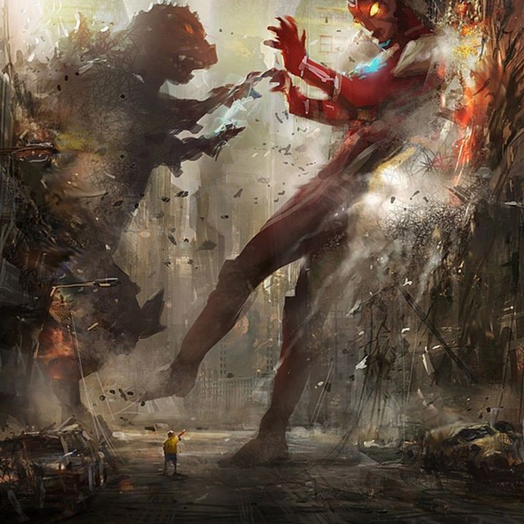 Ultra Man vs Godzilla #iPad wallpaper - @mobile9 | Ultraman ...