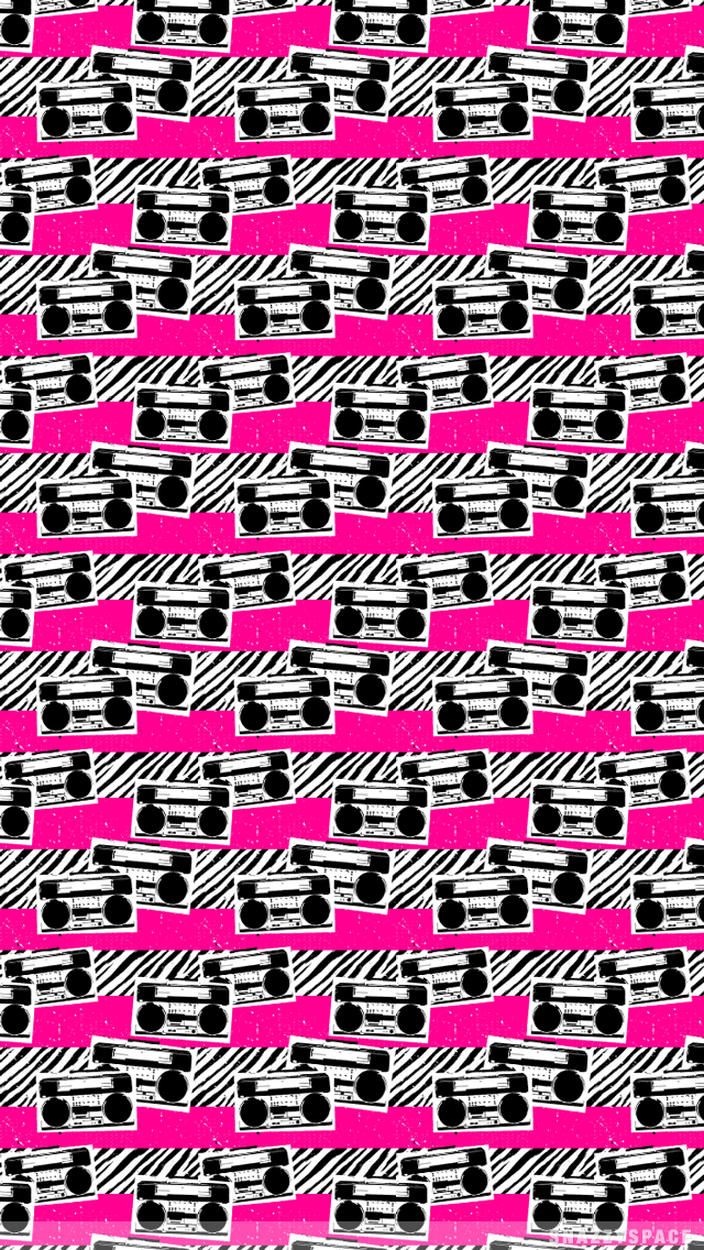 Zebra Boomboxes iPhone Wallpaper