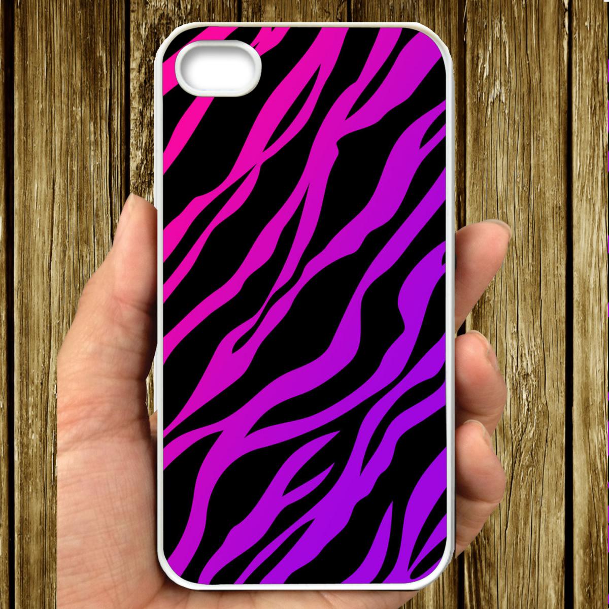 Purple Pink Zebra Print Wallpaper AMZ-015 IPHONE CASE 5, IPhone 4 ...