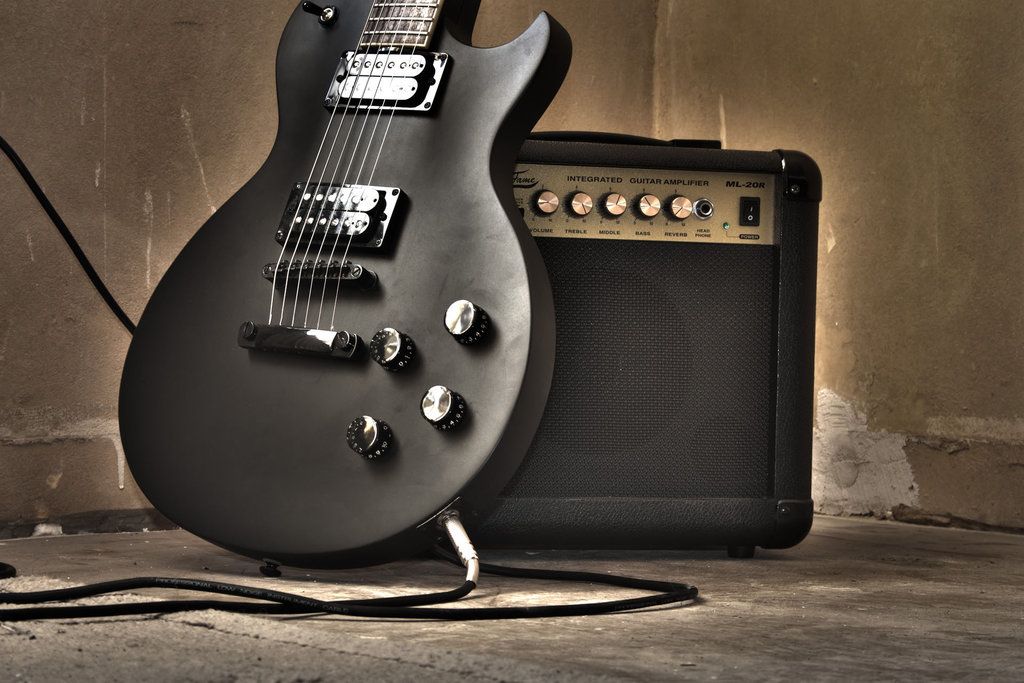 The guitar and the AMP in HDR by Zooda on DeviantArt