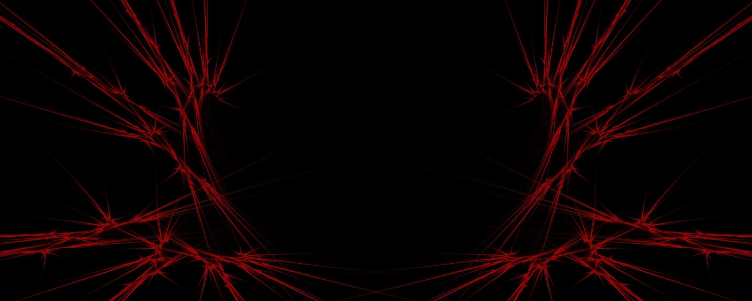Download Wallpaper 2560x1024 Red, Black, Abstract Dual Monitor ...