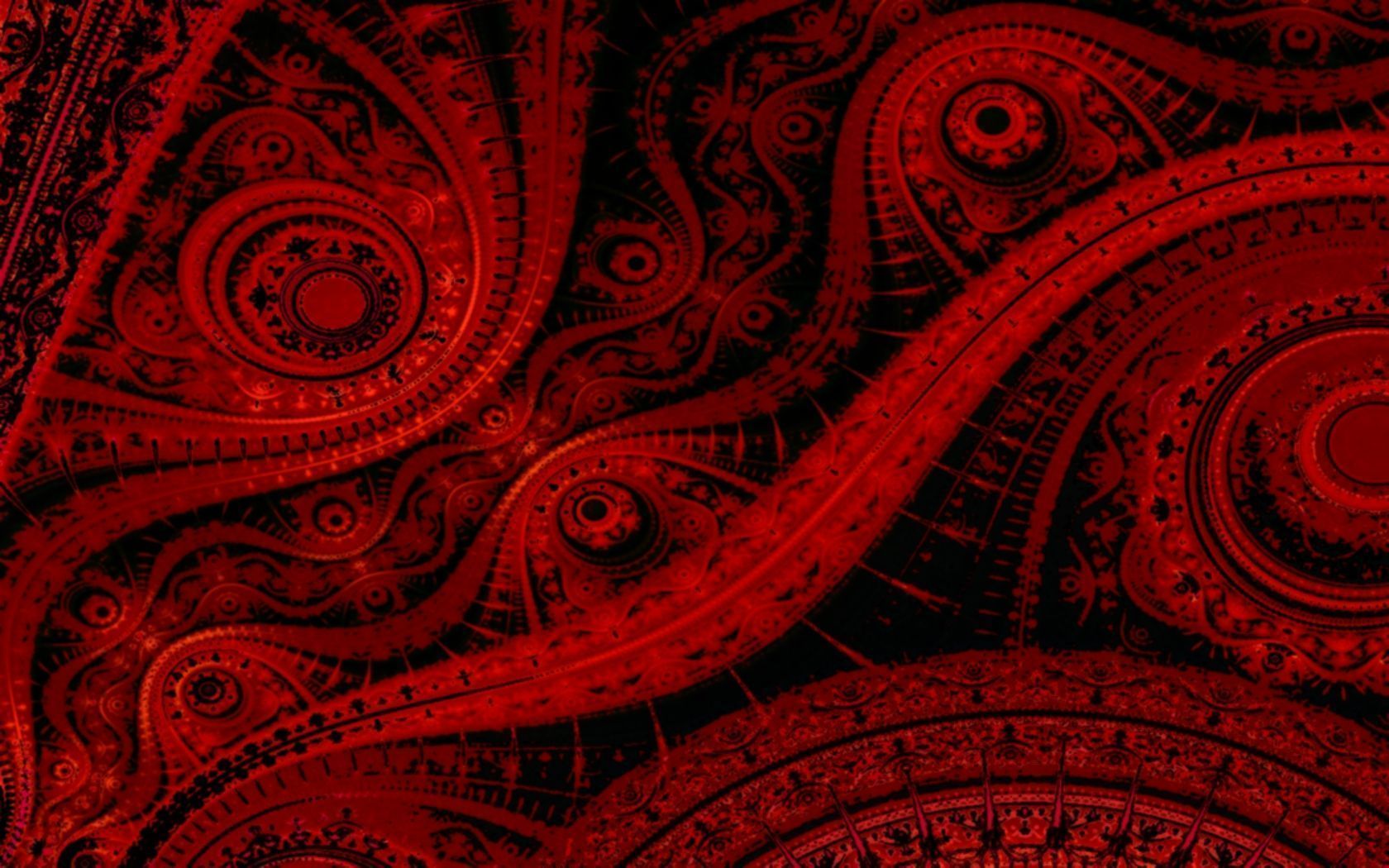 Abstract Red Fractal Julia Background Hd Wallpaper | Black ...