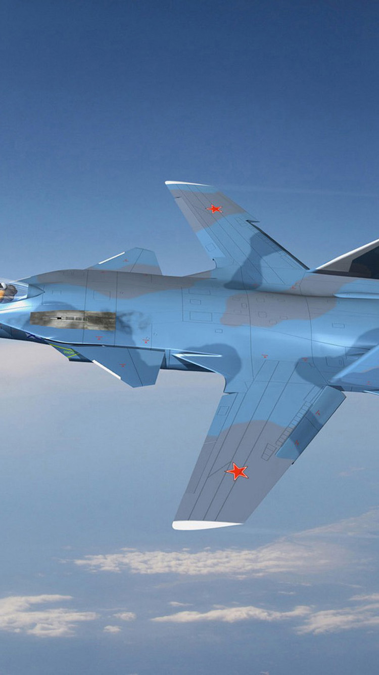Su-47 fighter iPhone 6 Wallpapers, iPhone 6 Backgrounds and Themes