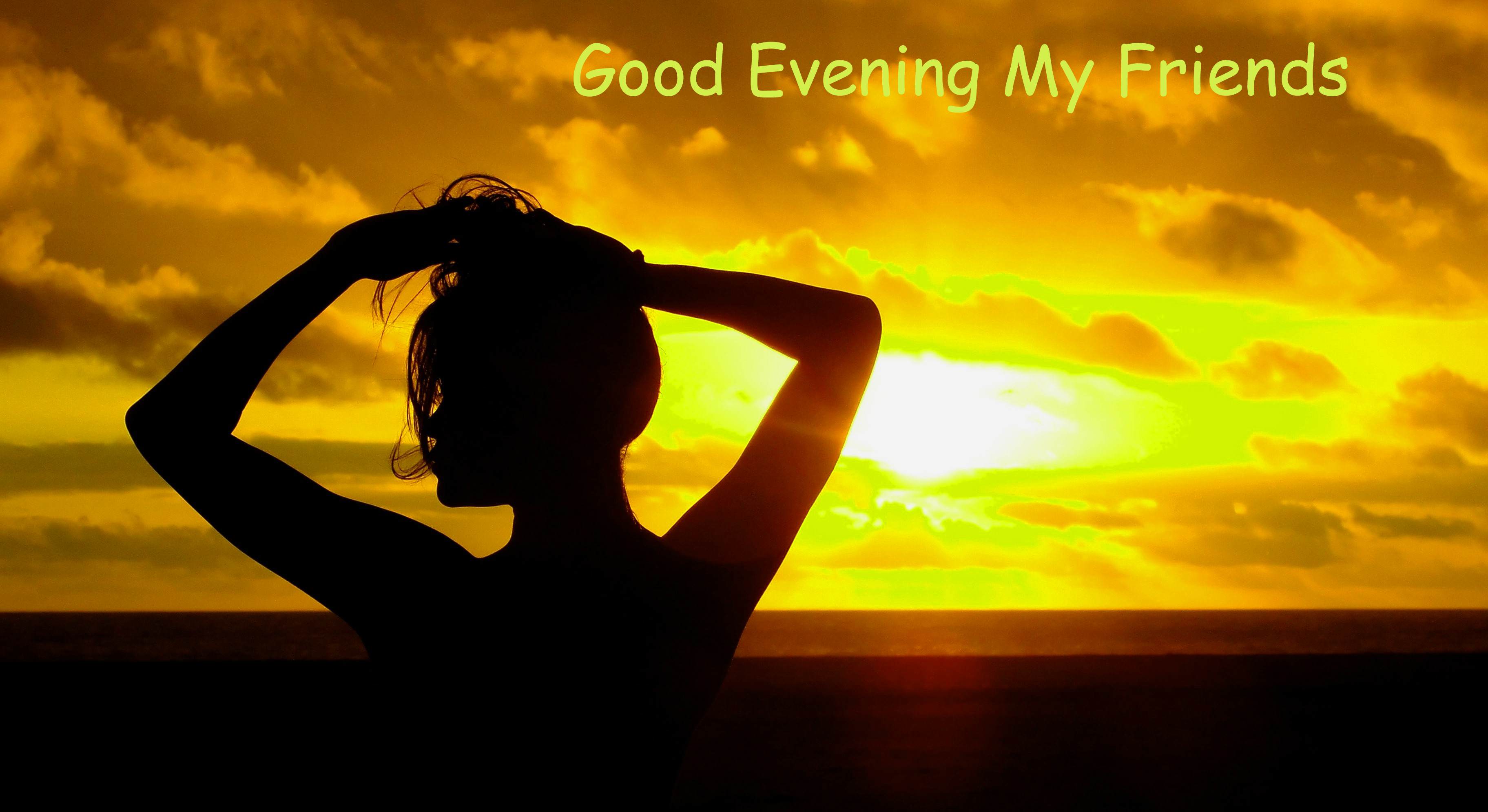 cute good evening wallpapers with Beautiful Sunset Beach With Girl ...
