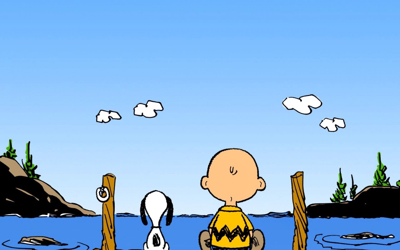1024x768px Charlie Brown Snoopy Moon Light | #330317