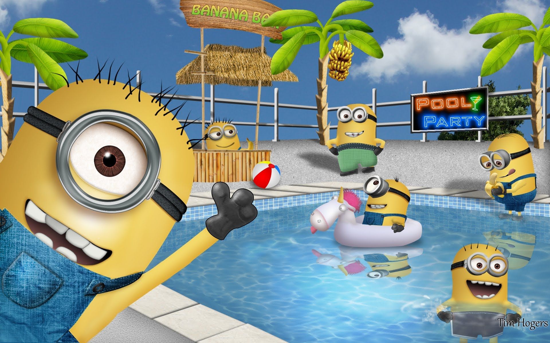 Despicable me 2 - Minion pool party - speedart from scratch ...