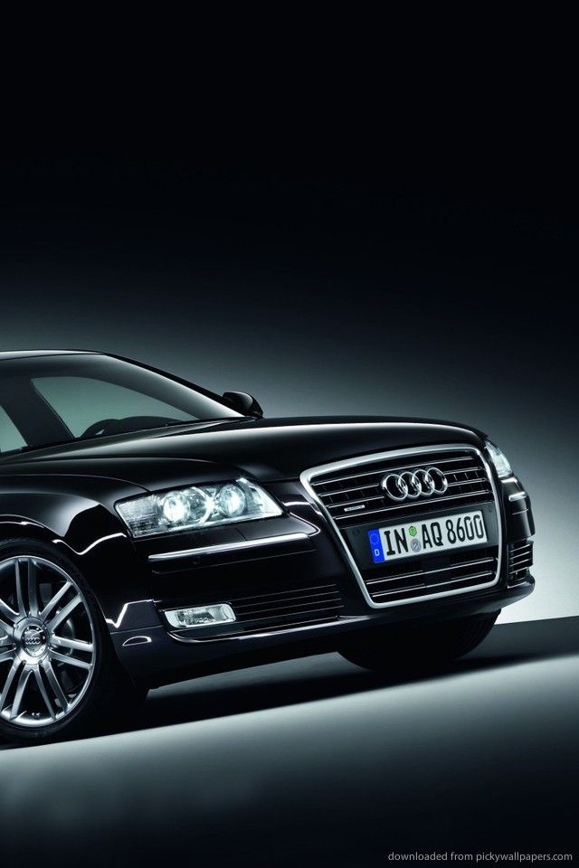 Download Black Audi A8 Wallpaper For iPhone 4
