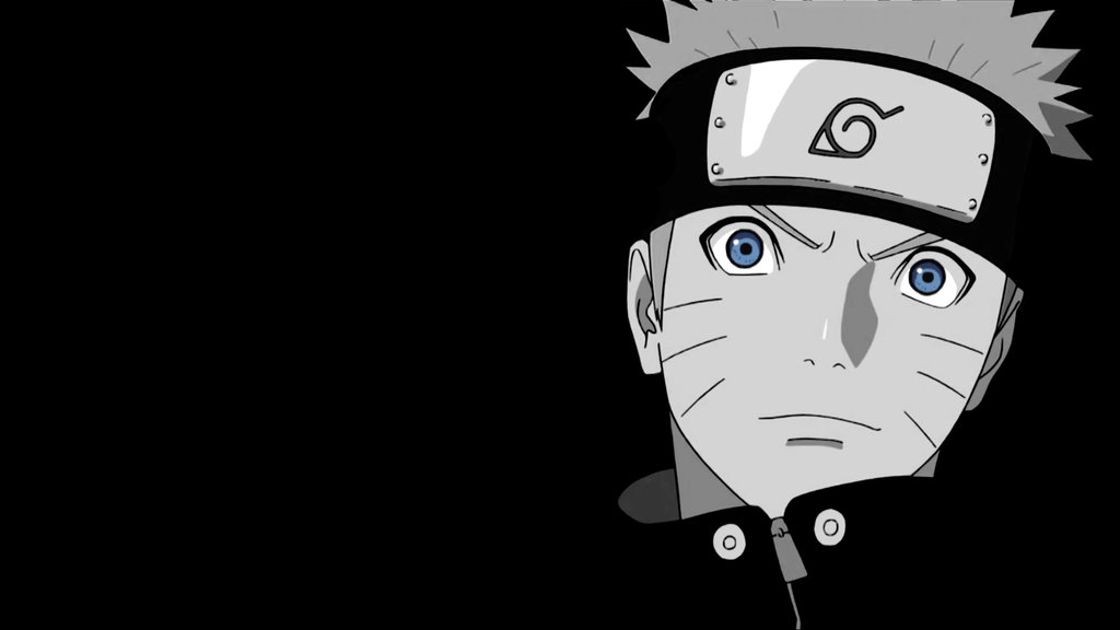 naruto black and white