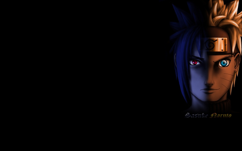 black naruto Naruto vs Sasuke – Anime Naruto HD Desktop Wallpaper