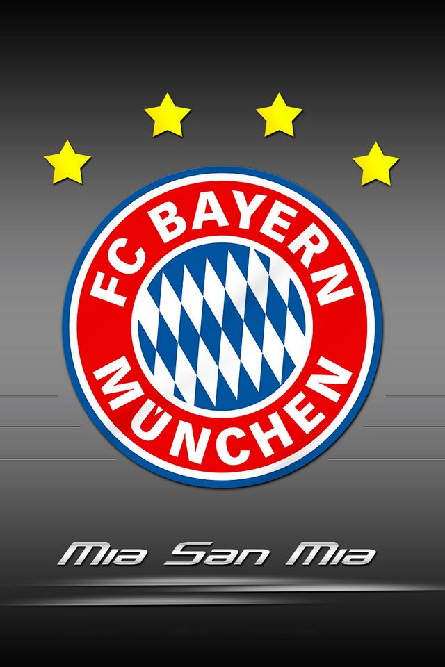 Mia San Mia FC Bayern Munchen Logo HD Wallpapers for iPhone 4 and other