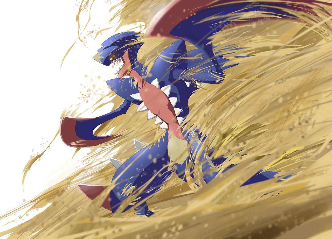 Whoever the artist is, they did Mega Garchomp perfect! : pokemon