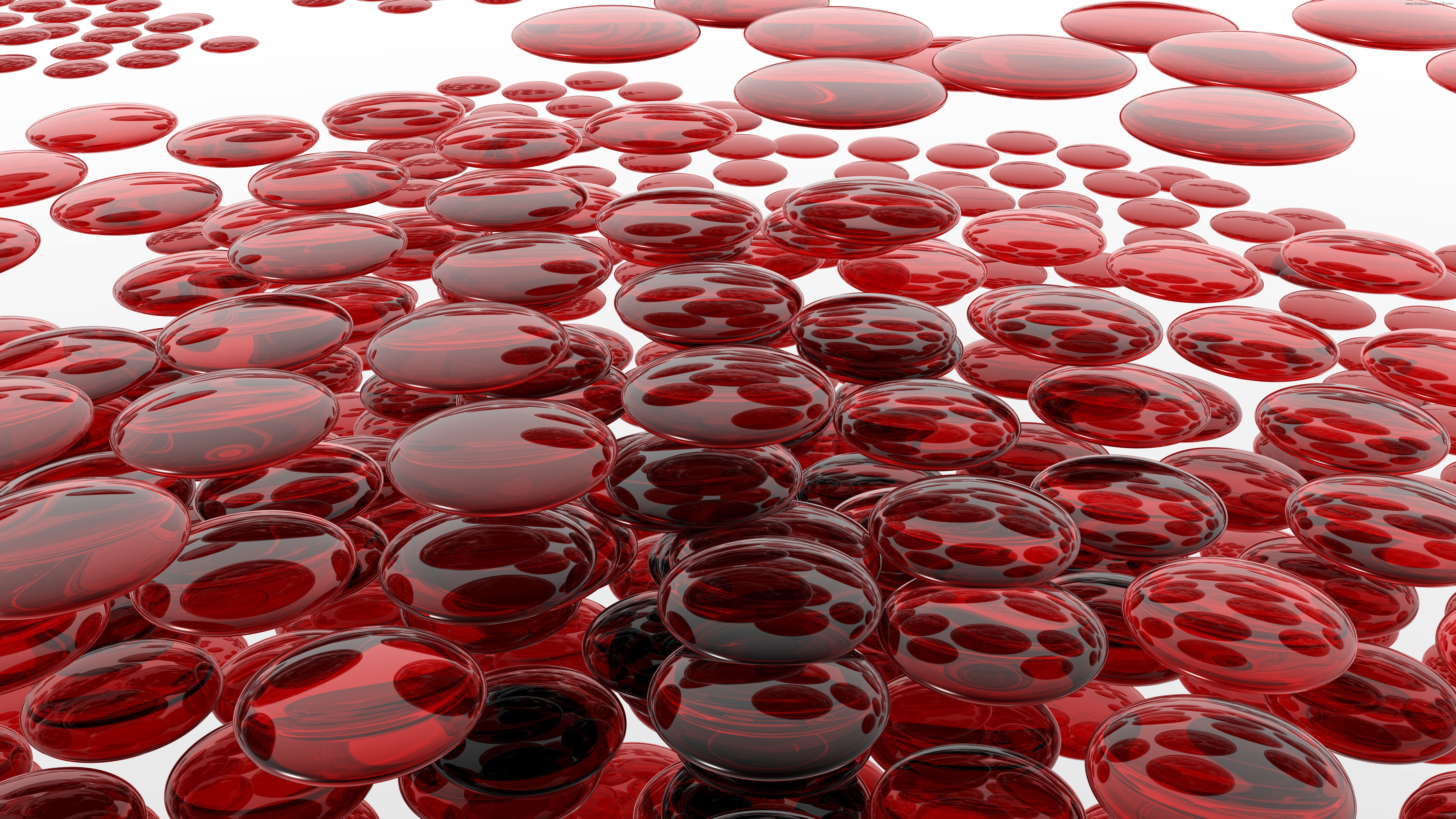 3D abstract red lentils