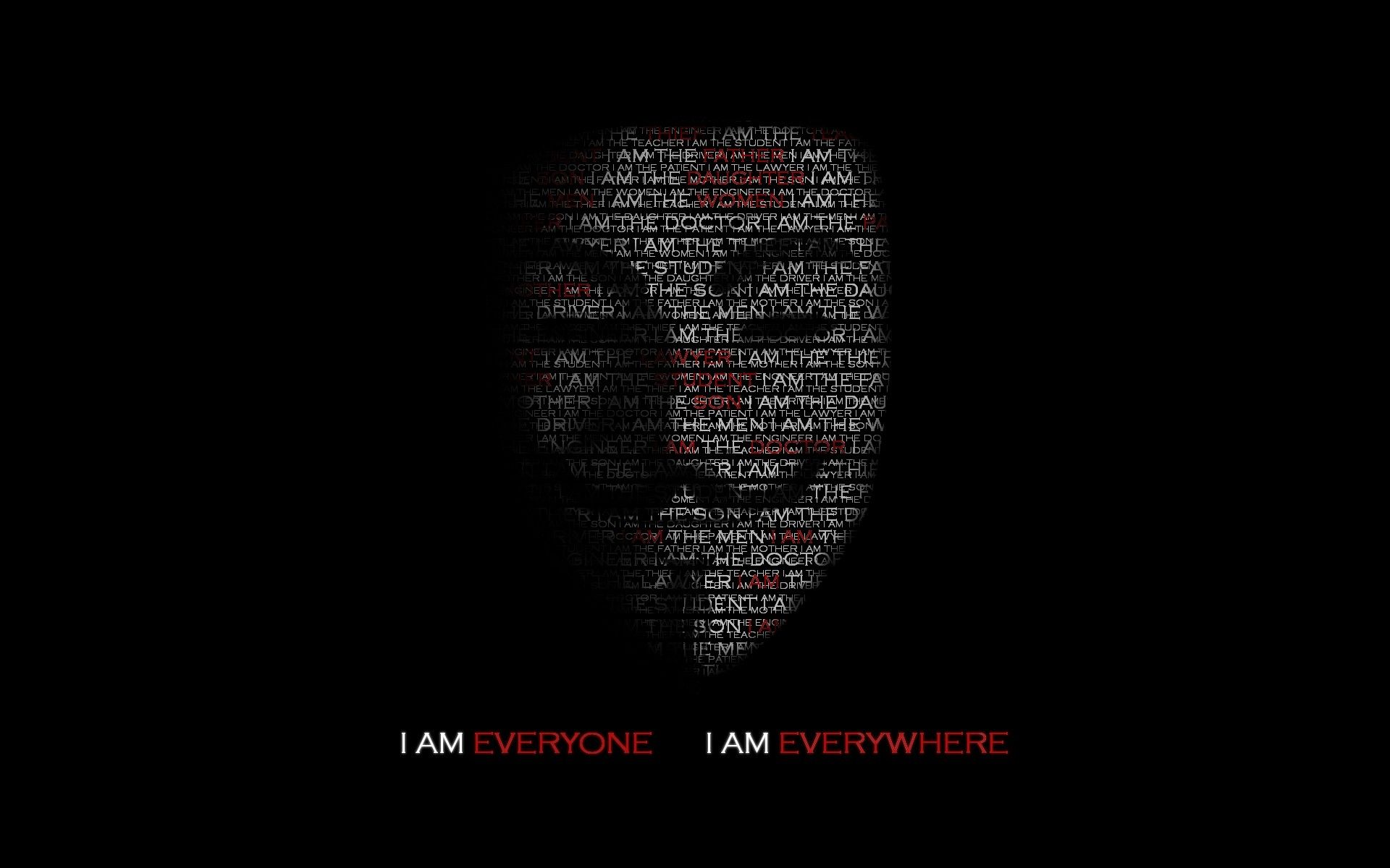 Anonymous, minimalistic, text, typography, V for Vendetta ...