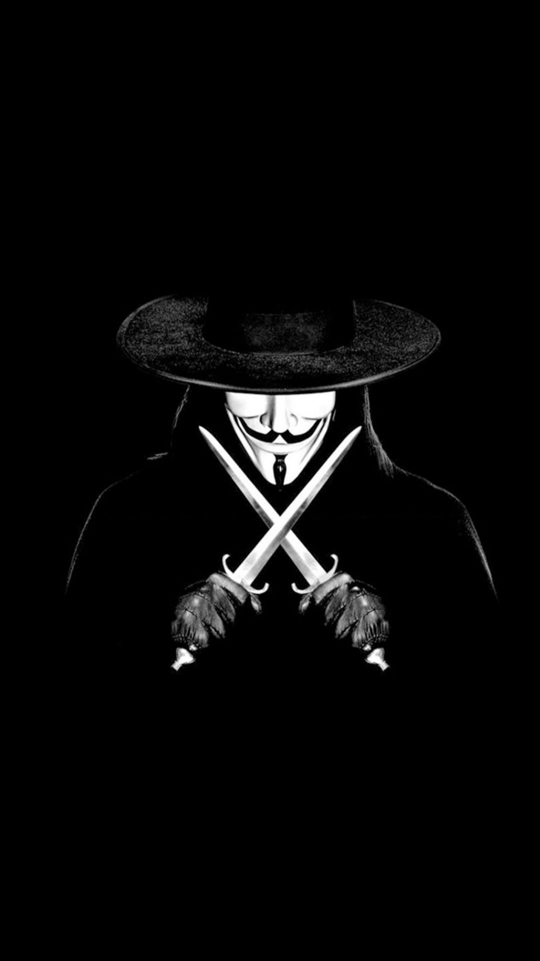 V For Vendetta Man With Knifes iPhone 6 Wallpaper Download ...