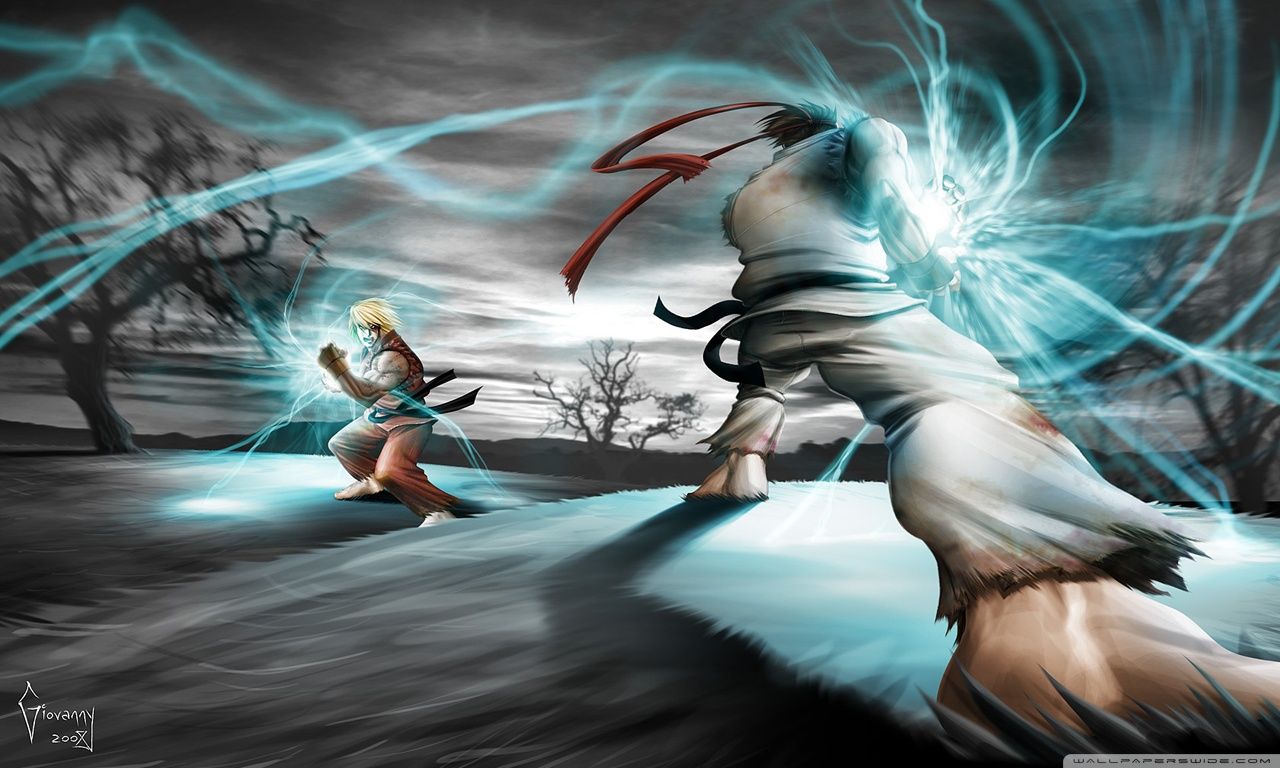 Street Fighter Ryu vs Ken HD desktop wallpaper Widescreen High resolution