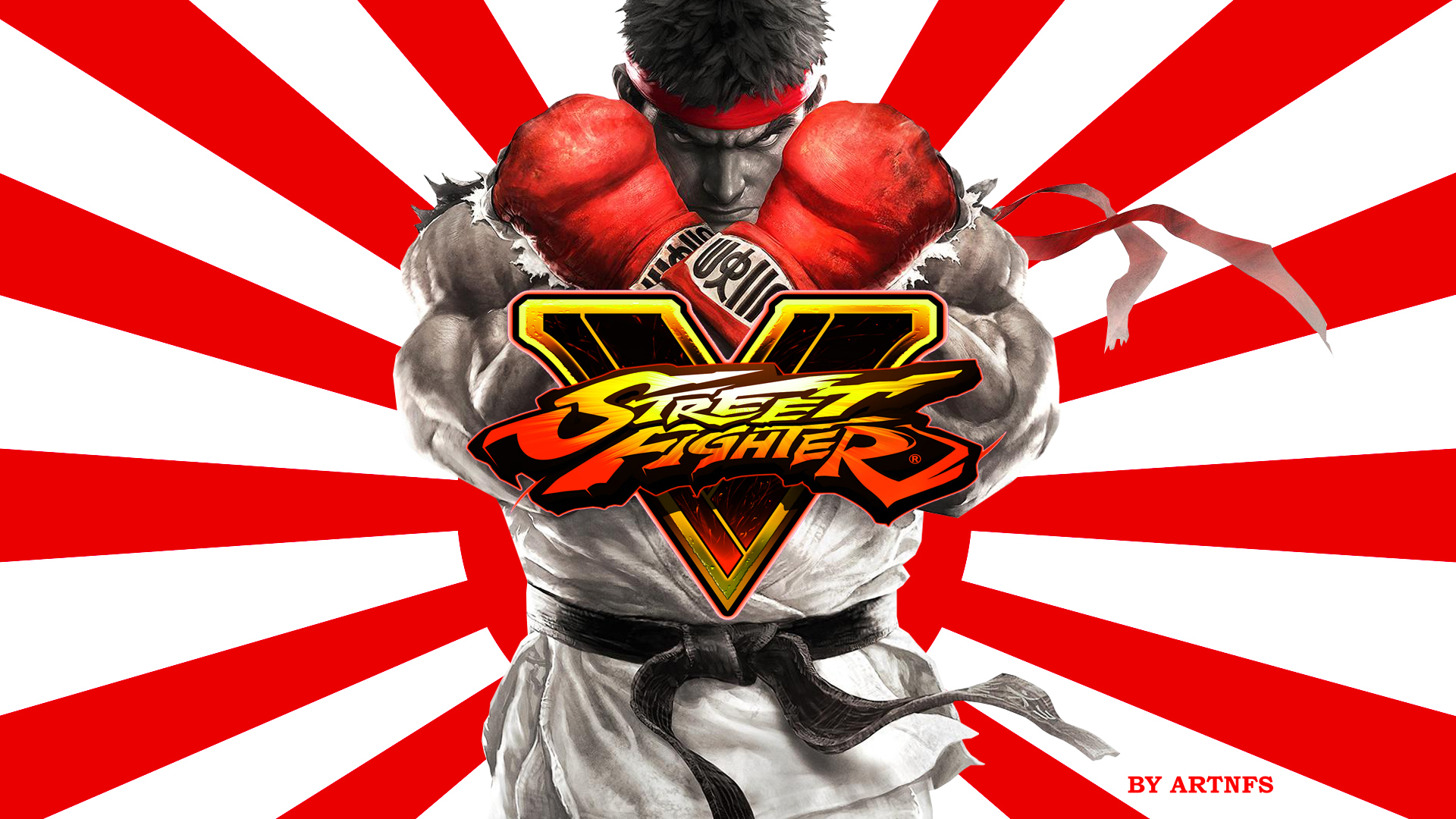Street Fighter V Ryu The Rising Sun Wallpaper Sign by ARTNFS on ...