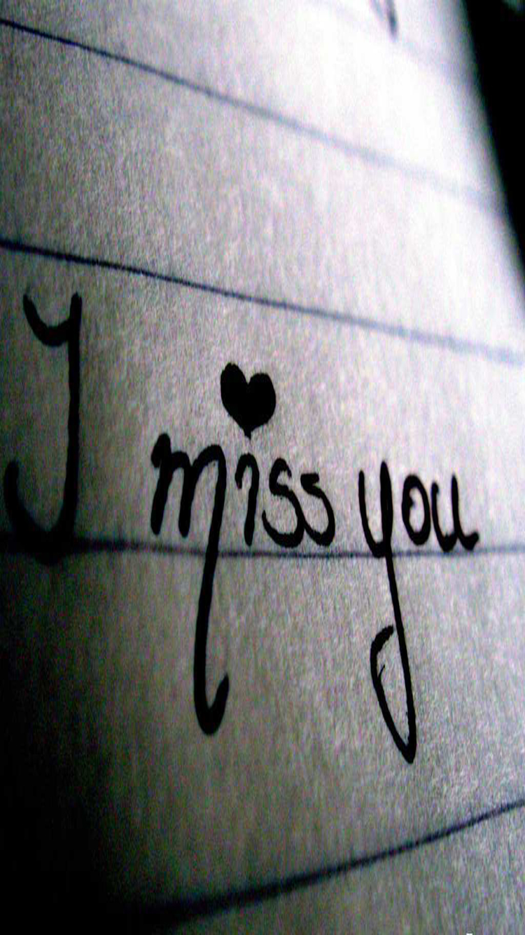 I miss you write on paper iphone 6 full hd wallpapers iPhone