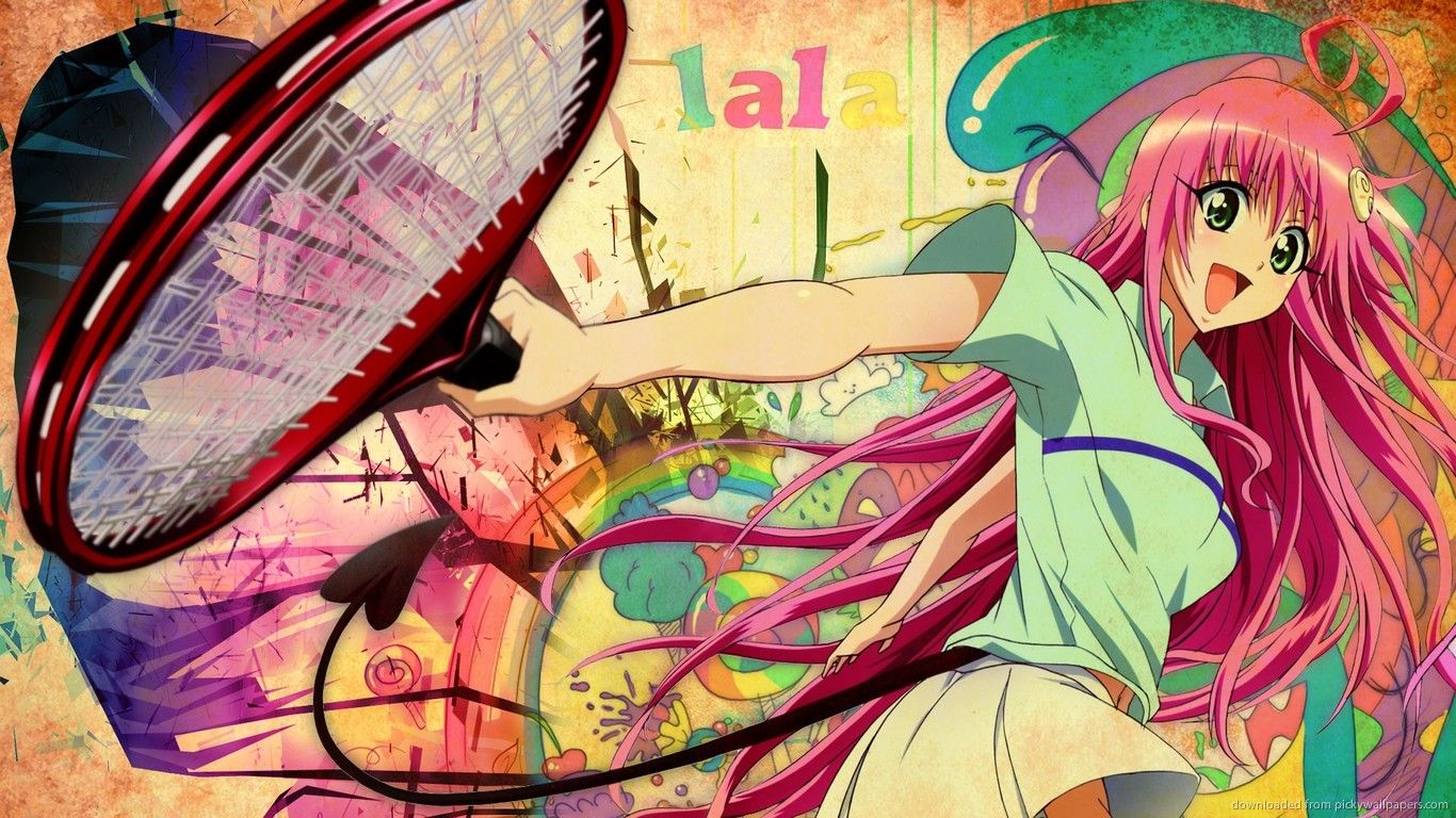 Download 1366x768 Anime Tennis Girl Wallpaper