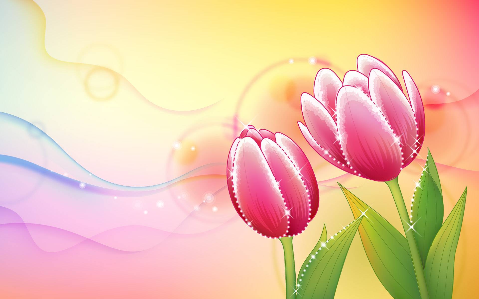 Flower Art Painting Background Wallpaper For Desktop Free Download