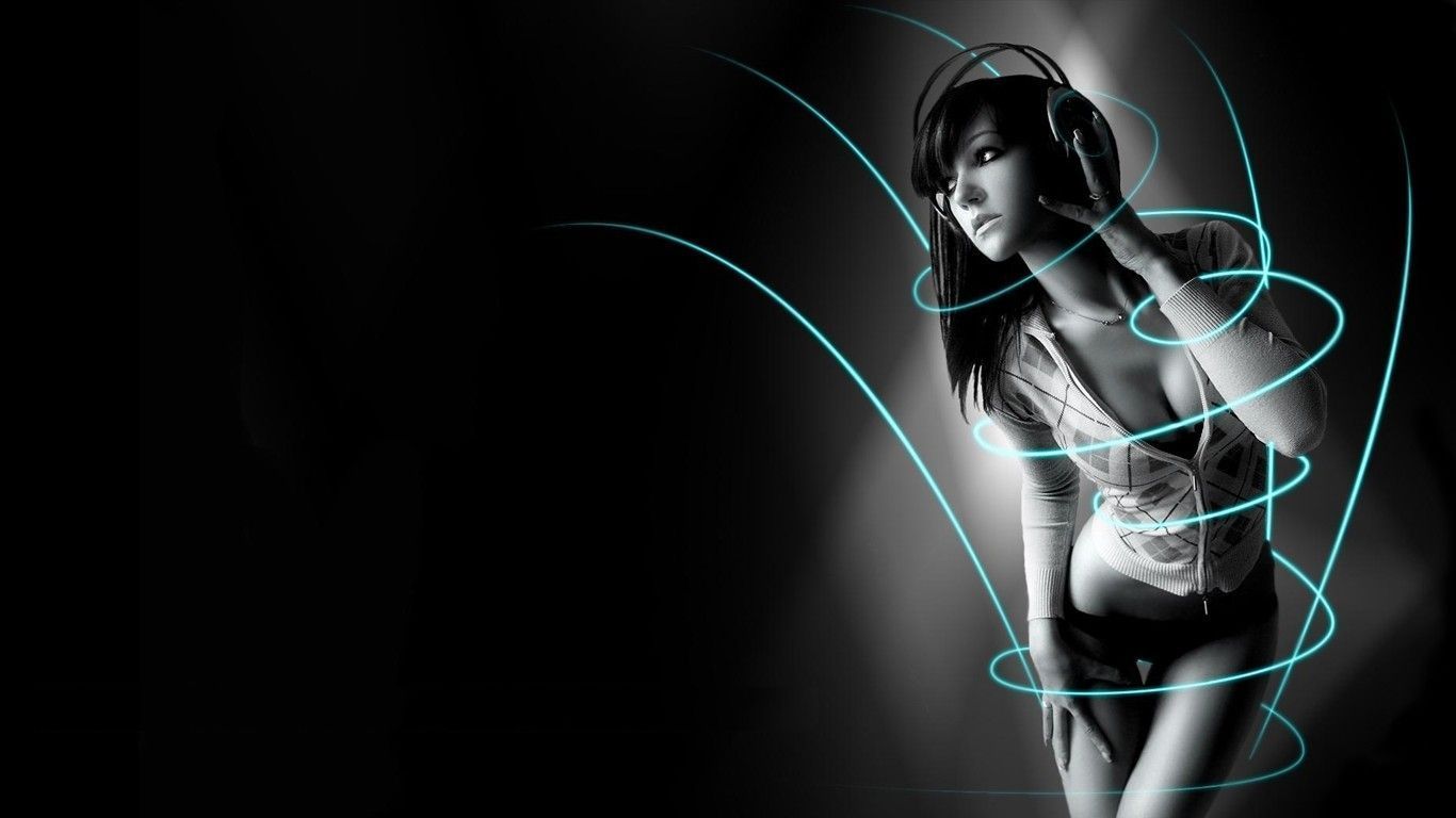 Wallpapers Music Girl Hardstyle Girls Hd 1366x768 #music