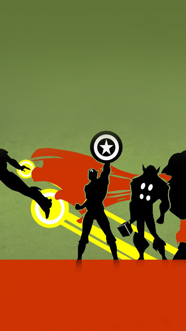 FREEIOS7 | heros-illust-avengers - parallax HD iPhone iPad wallpaper