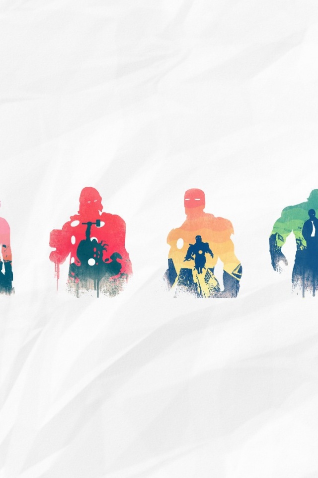 640x960 The Avengers Silhouettes Iphone 4 wallpaper