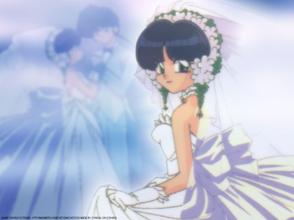 Ranma and Akane wedding - Akane Tendo, Lum, Kagome Higurashi,and ...