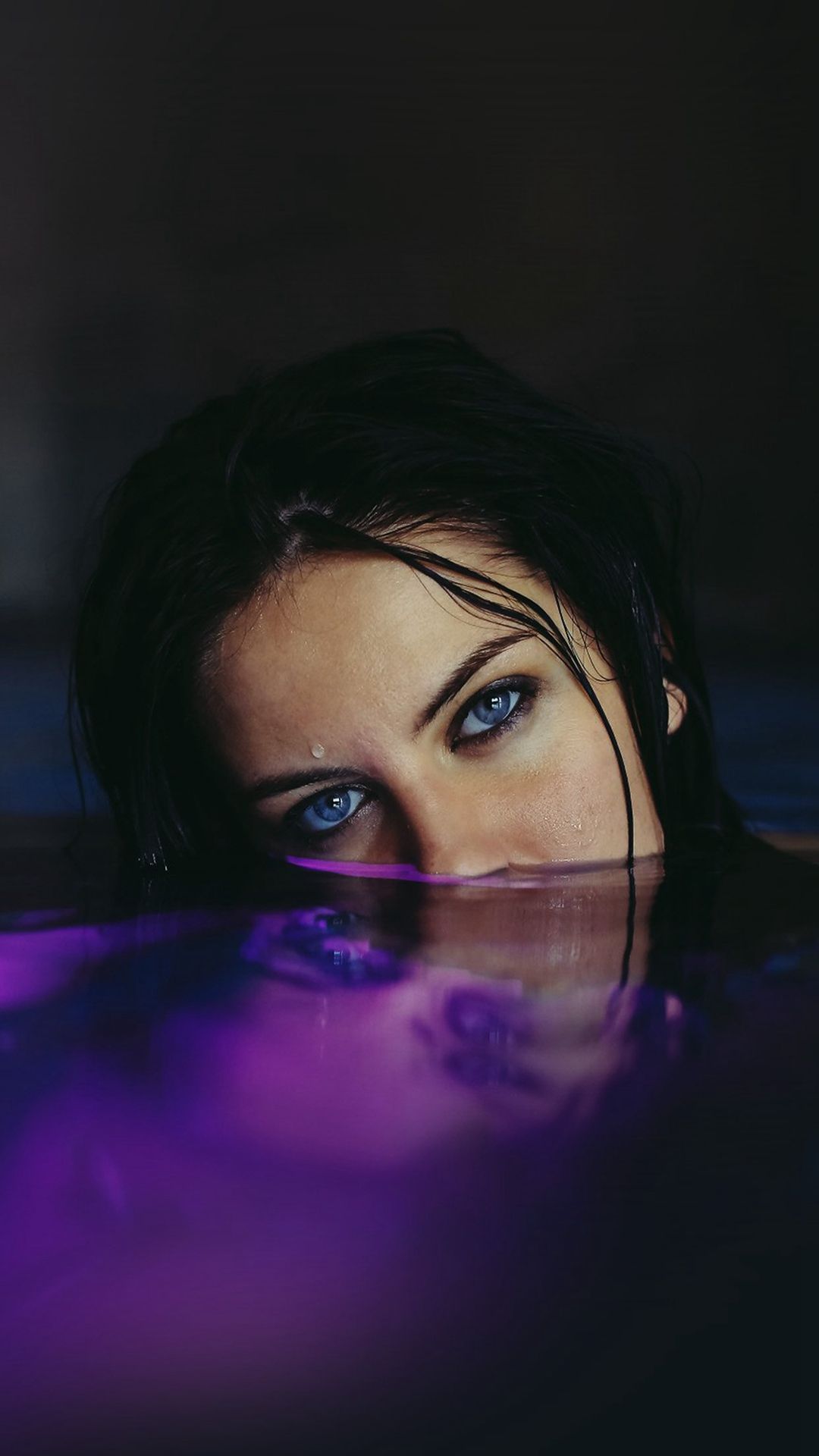 Girl Water Cute Dark Blue iPhone 6 Wallpaper Download | iPhone ...