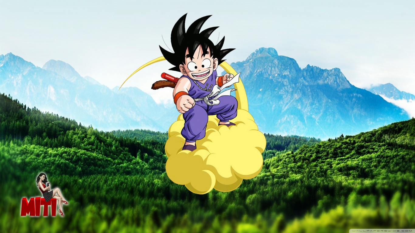 Kid Goku On Nimbus - wallpaper