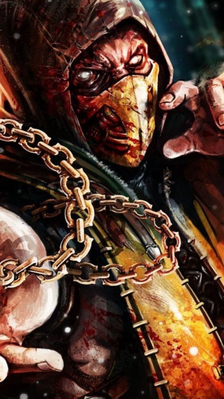 720x1280 Scorpion Mortal Kombat X Galaxy s3 wallpaper