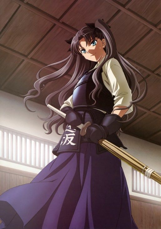 Fate/stay night: Rin Tohsaka Practicing Kendo Wallpaper ...