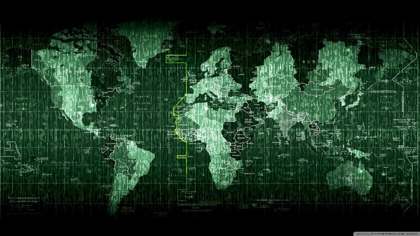 Matrix Code World Map HD desktop wallpaper : High Definition ...