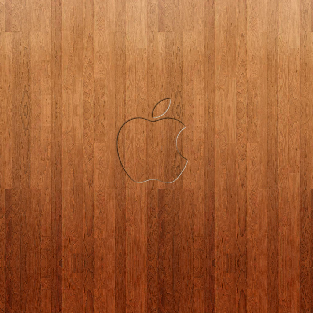 Wood Apple Logo II - Apple Logo iPad Backgrounds