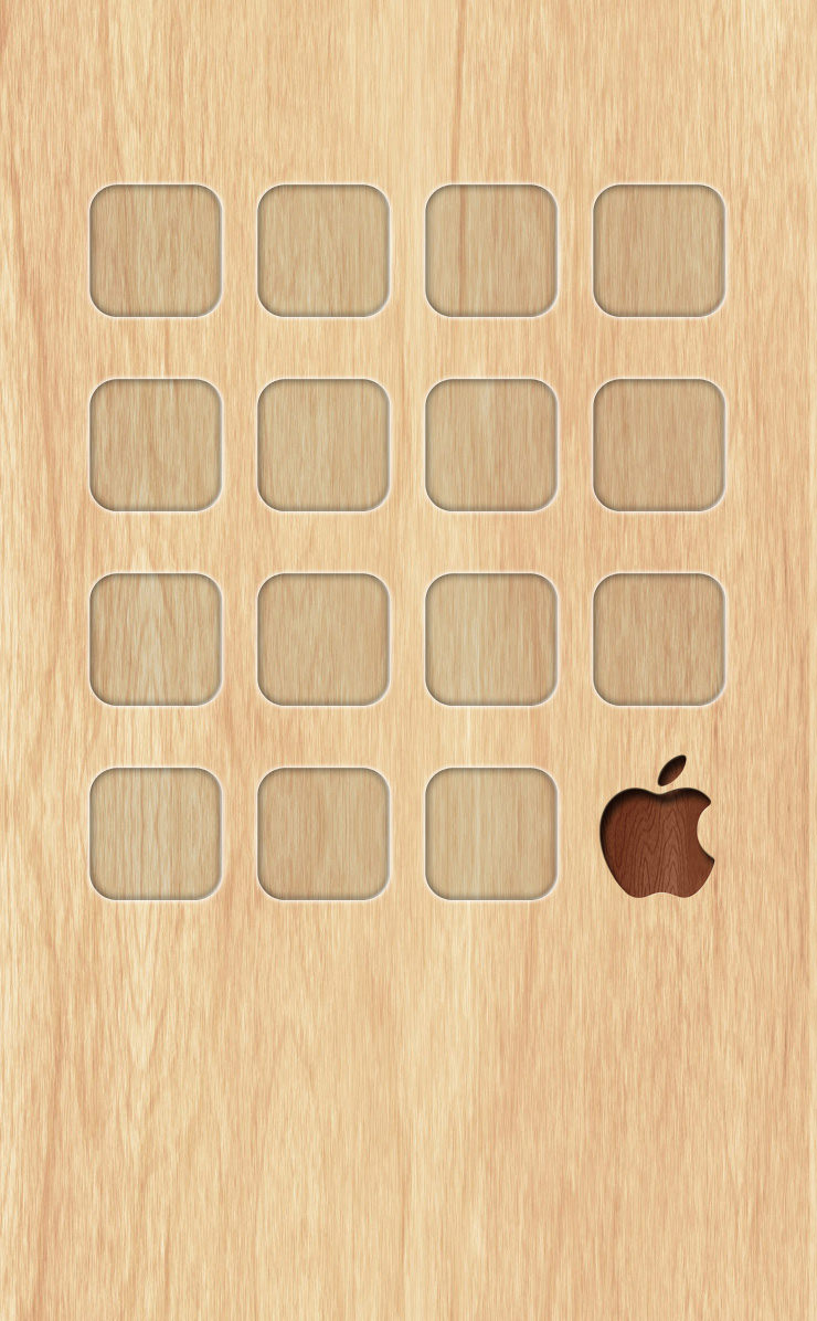 Apple Wood Shelf Wallpaper.sc IPhone4s